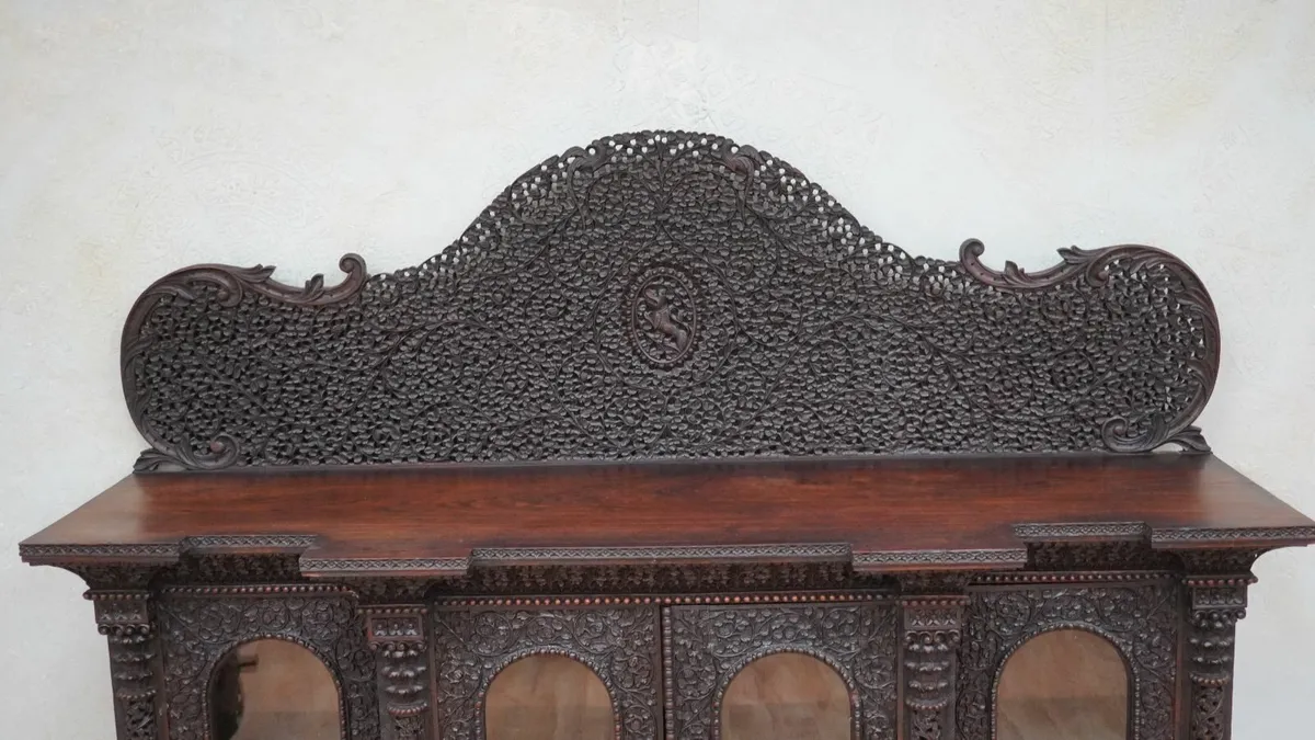 Anglo-Indian Bombay Blackwood Display Cabinet - Image 2