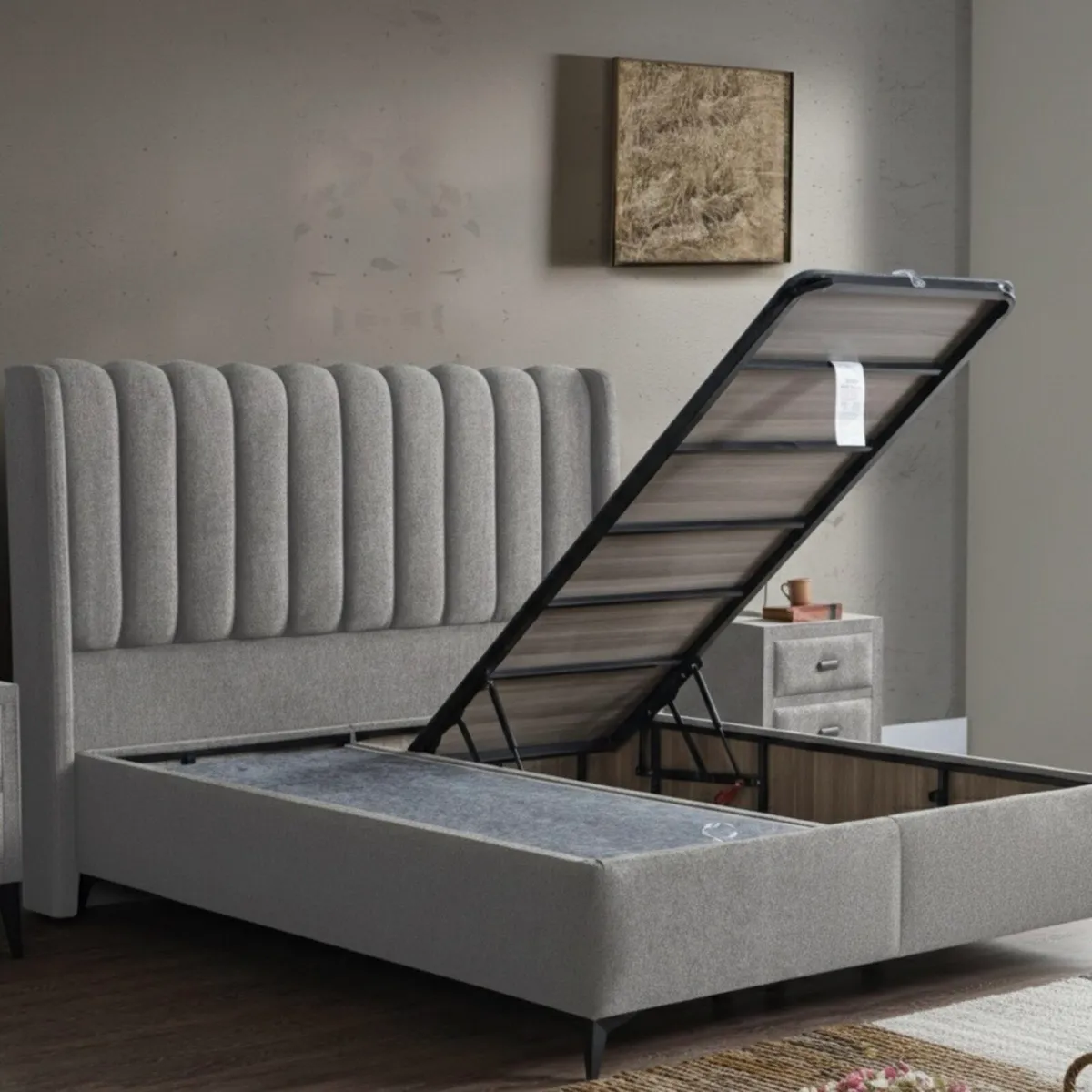 SuperKing Ottoman Storage bed Headboard Brand New - Image 2