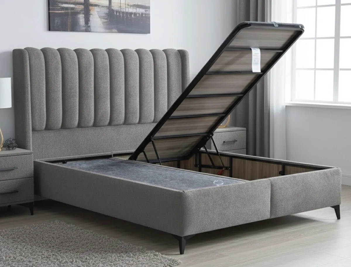 SuperKing Ottoman Storage bed Headboard Brand New - Image 1