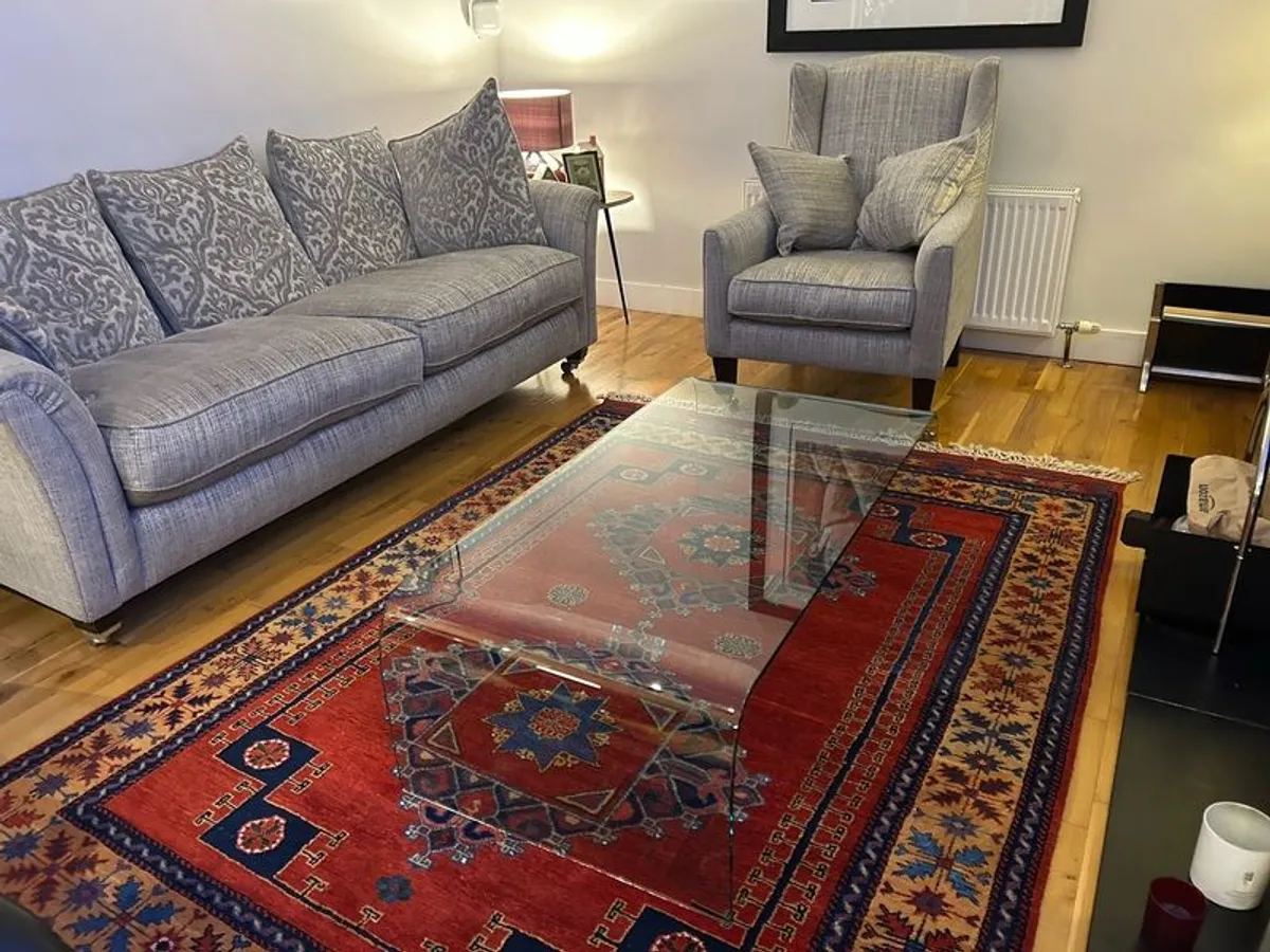 Glass console tables (x2) and matching coffee table - Image 3