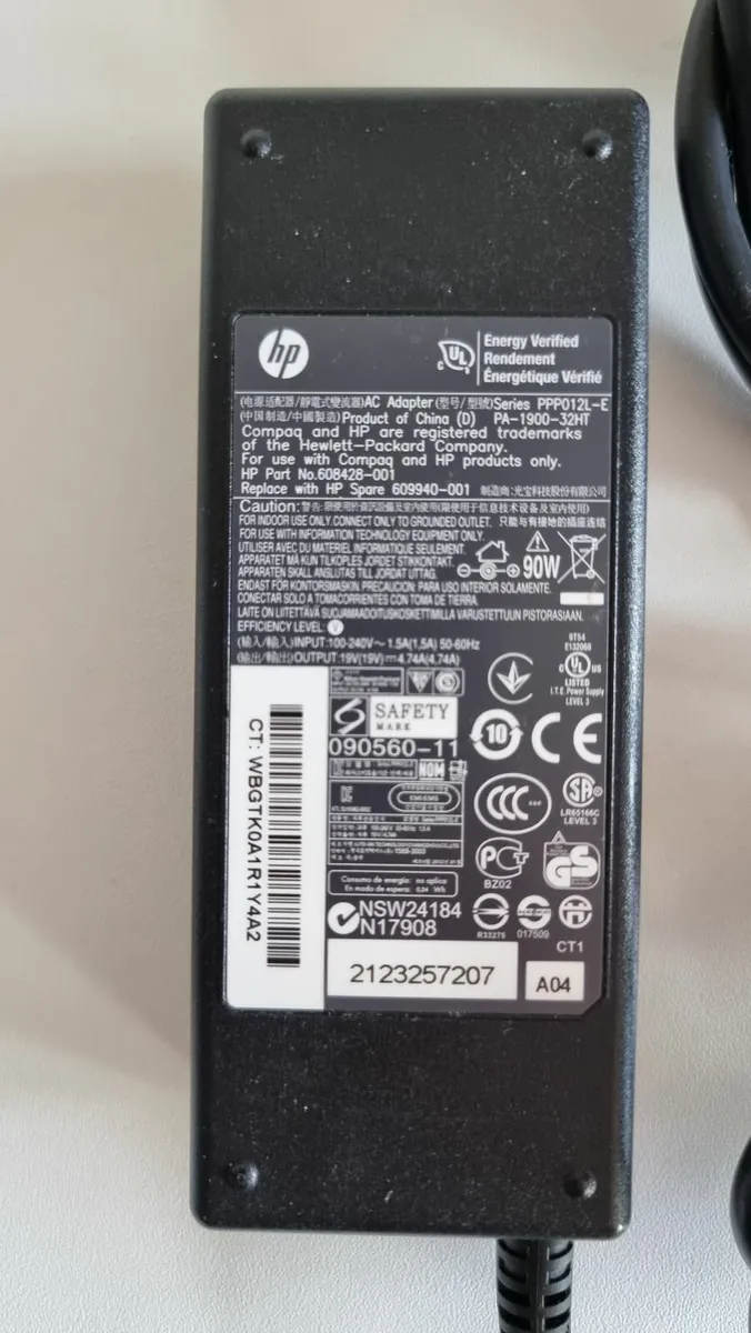 HP 90w AC Adapter Laptop Charger - Image 2