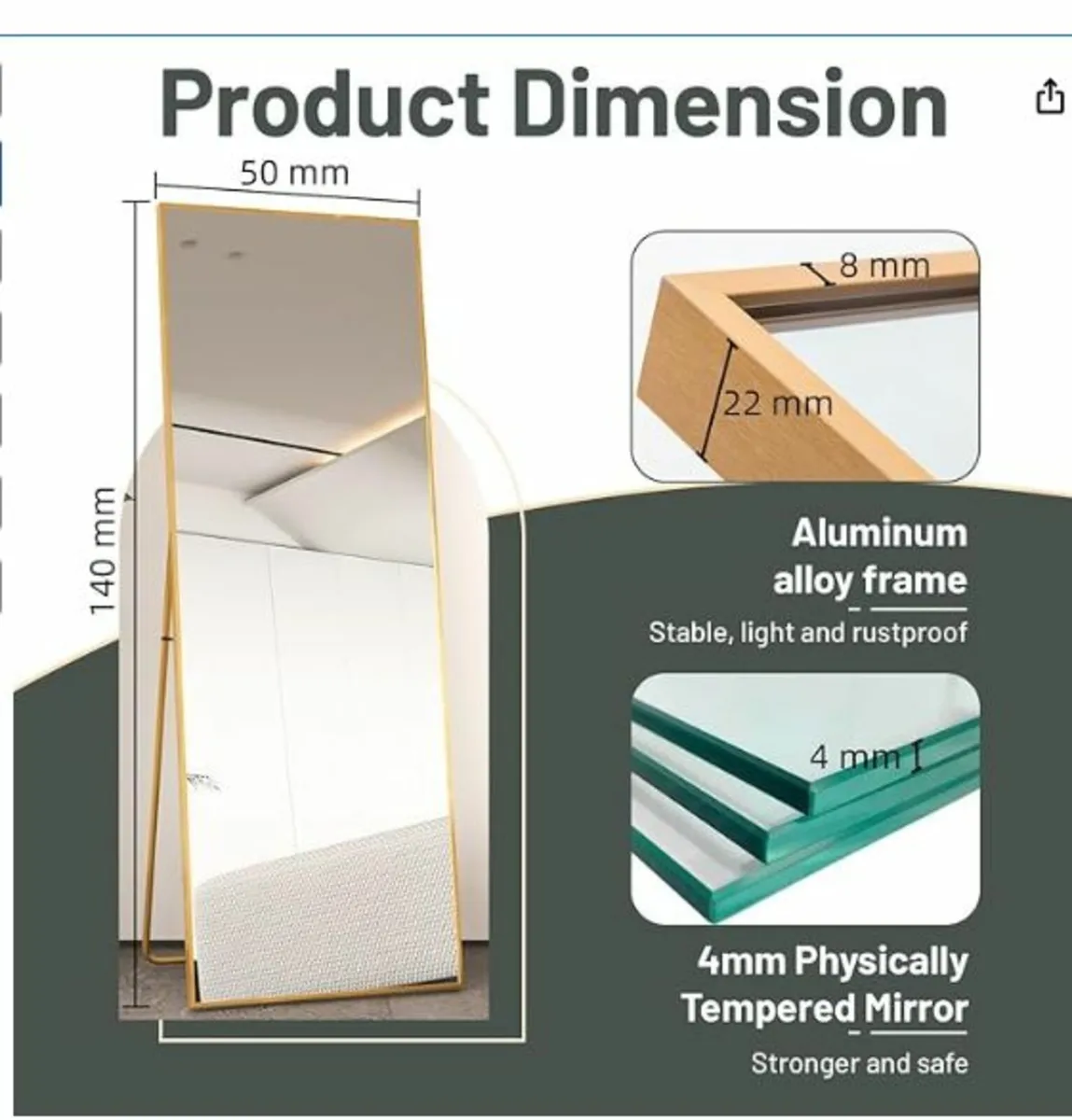 New Full Length Mirror - Image 2
