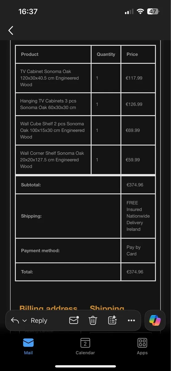 3pc Hanging cabinet (Sonoma oak) - Image 3