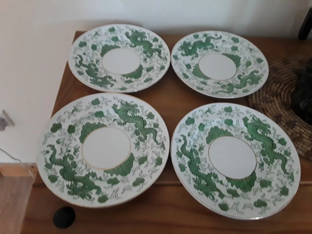 For bone china Green dragon side plates - Image 1