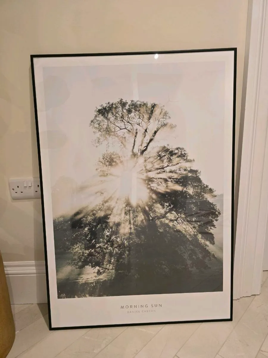 Morning sun poster with frame - Image 2