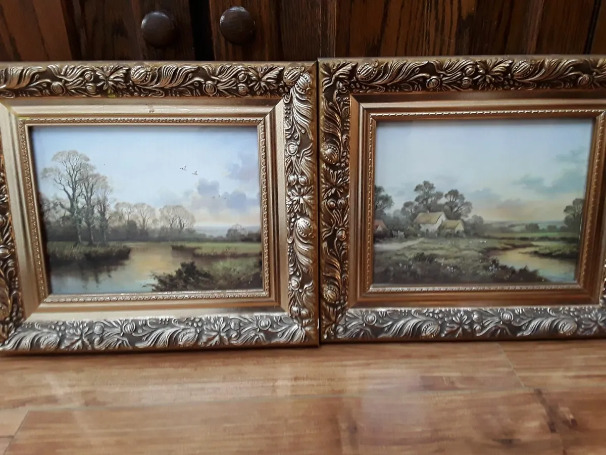 2  lovely vintage pictures beautiful frame - Image 3