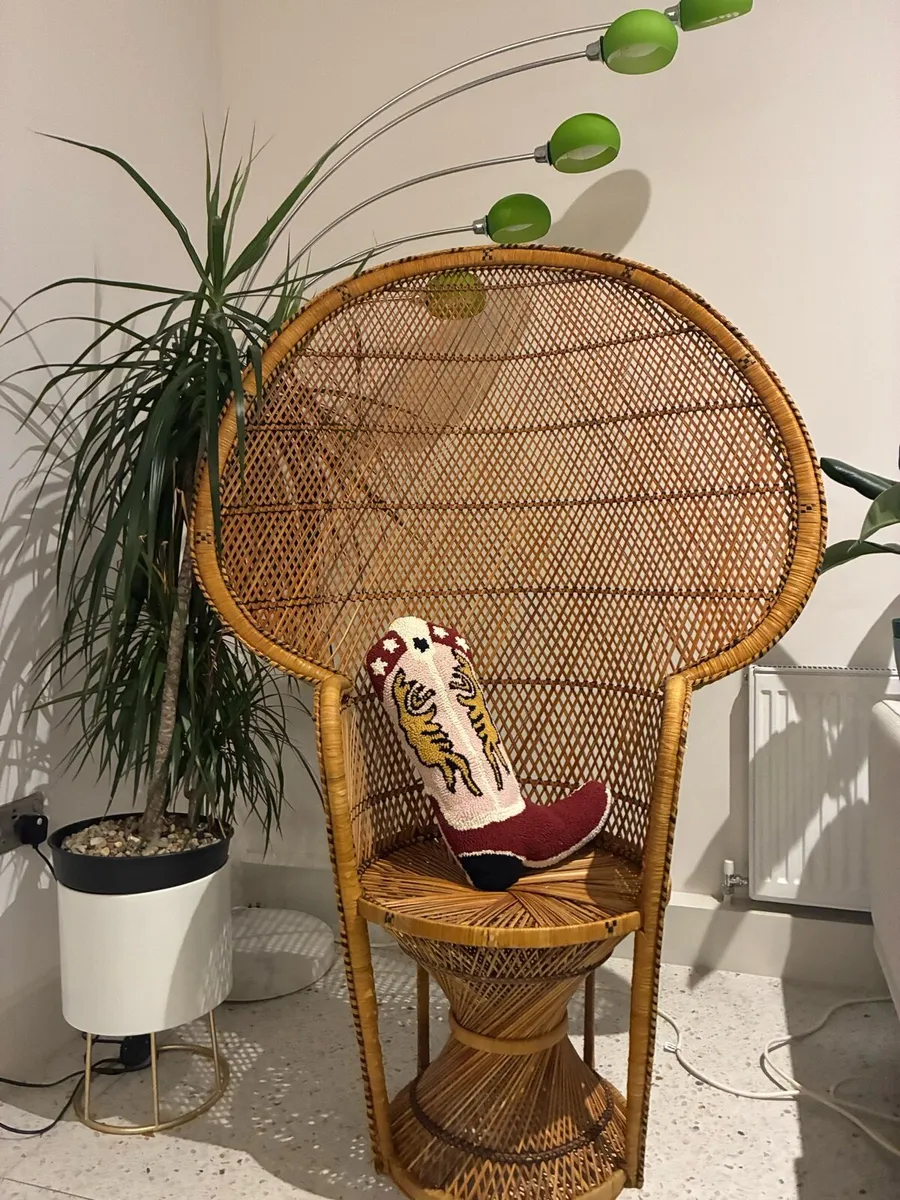 Retro wicker peacock chair - Image 2