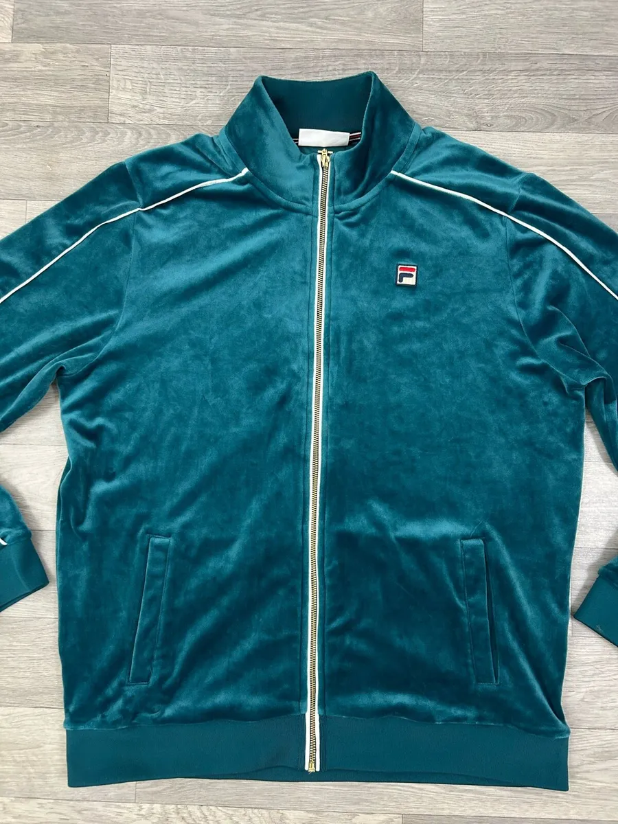 Fila Velour Track Jacket Mens XXL - Image 2