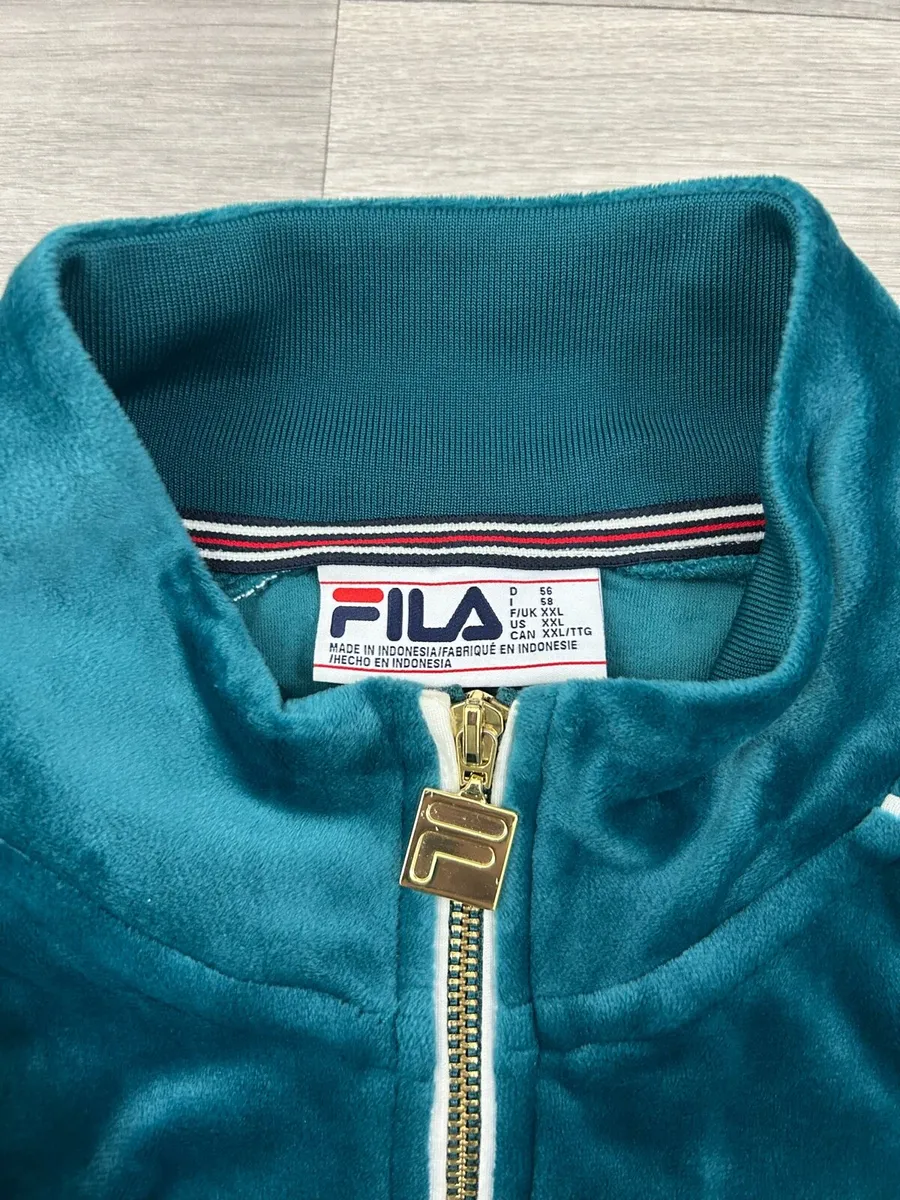 Fila Velour Track Jacket Mens XXL - Image 4