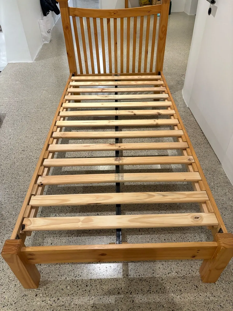 2No. Solid Oak Single Bed Frames - Image 1