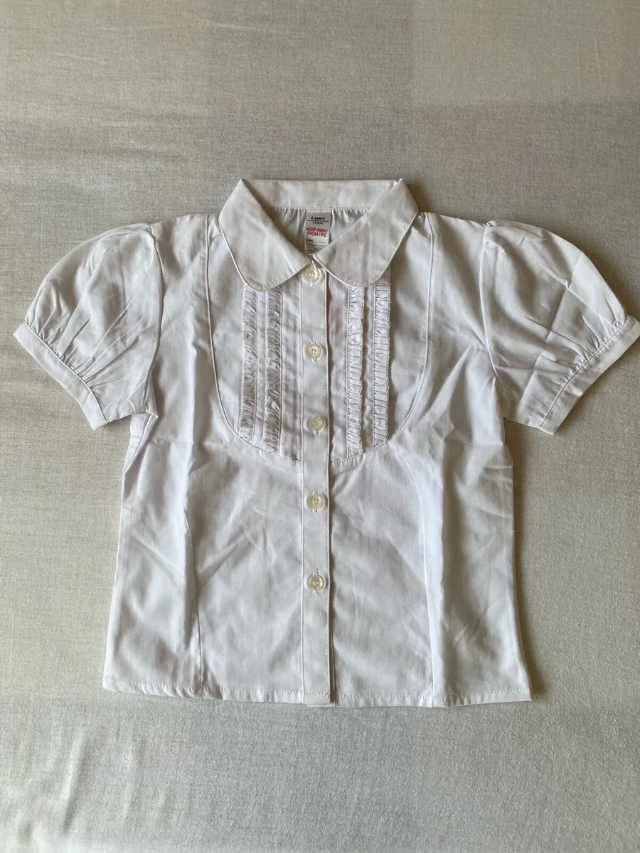 Girl’s Brand New Elegant White Shirt Short Sleeve - Image 1