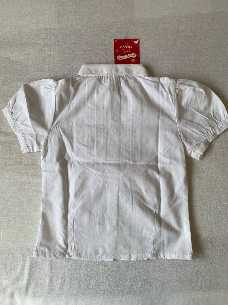 Girl’s Brand New Elegant White Shirt Short Sleeve - Image 2