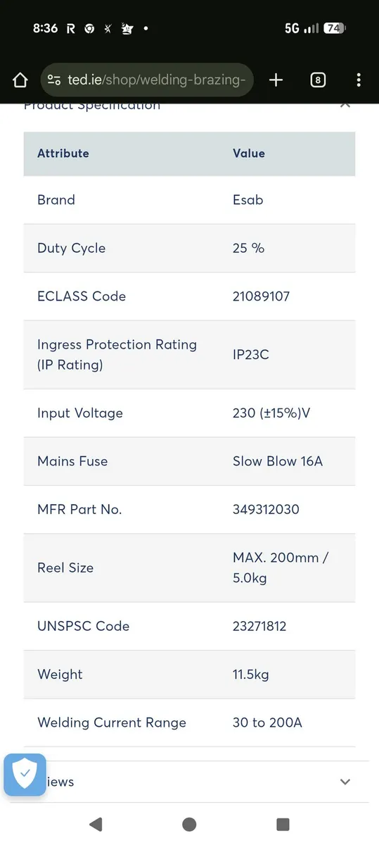 Esab Caddy Mig C200i - Image 2