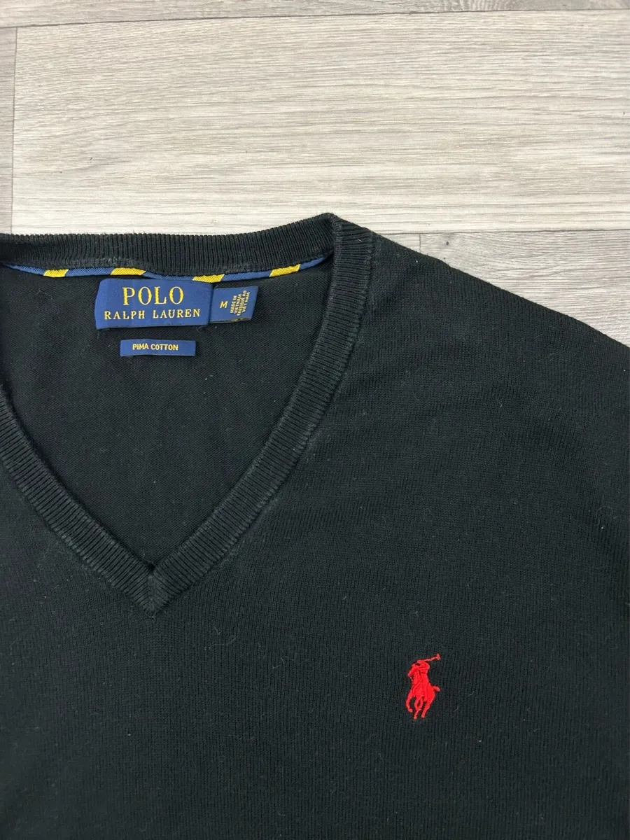 Polo Ralph Lauren Pima Cotton Jumper Mens Medium - Image 3