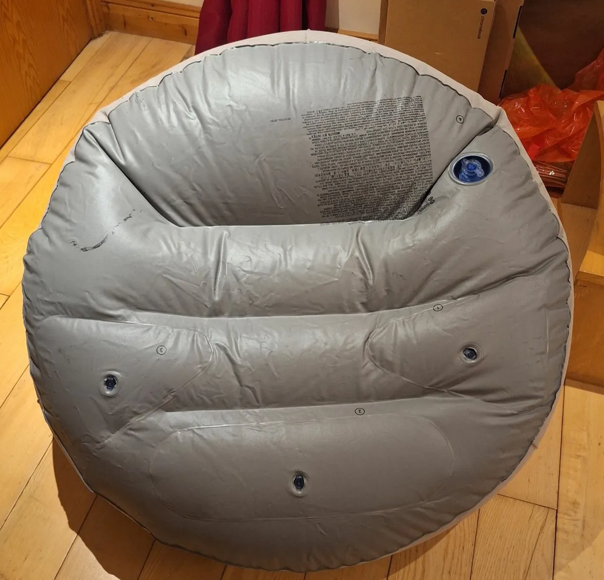 Intex grey Inflatable Beanless Bag Chair & pump - Image 3