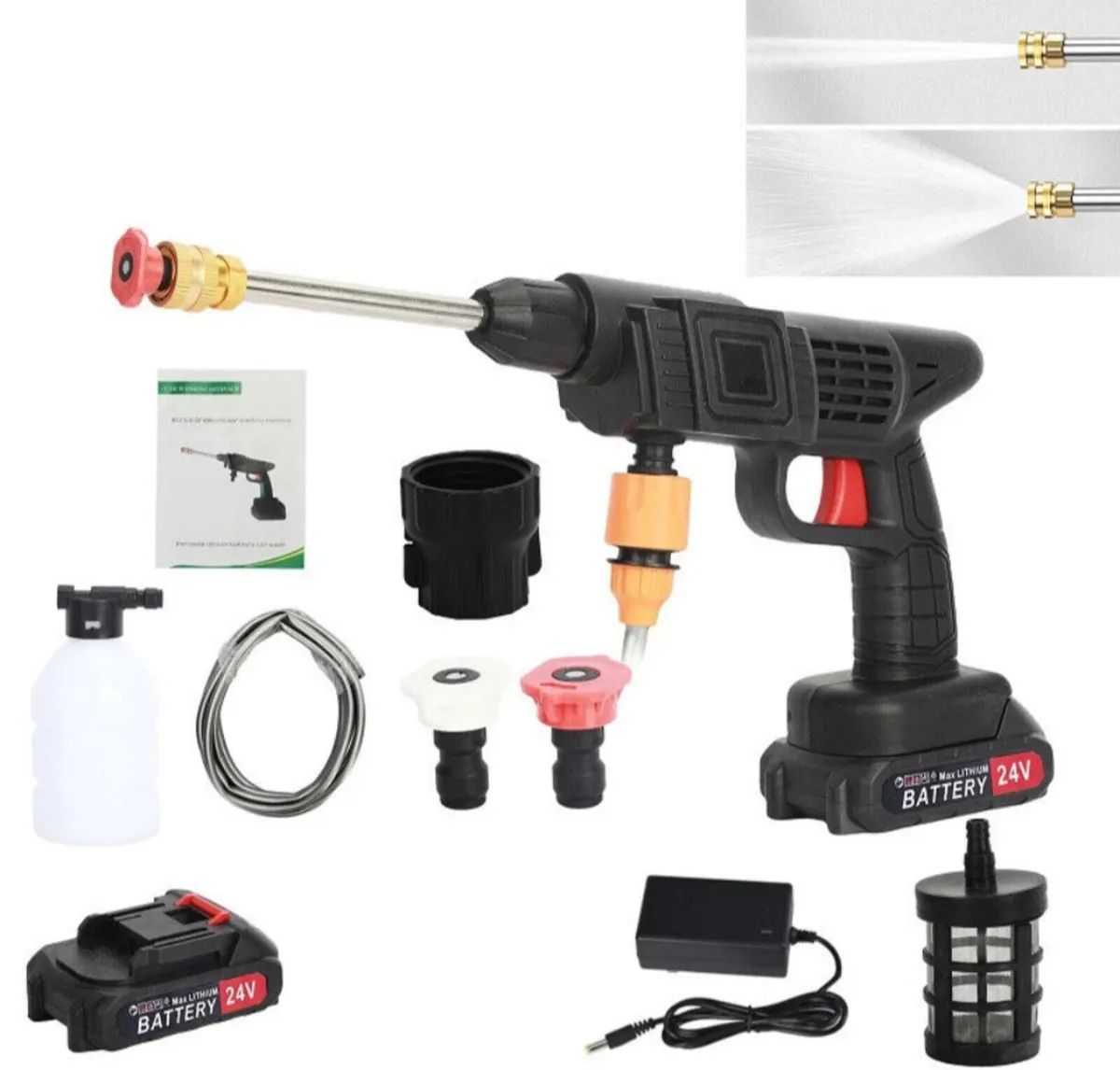 Portable Cordless Pressure Washer +2 Batteries NEW - Image 1