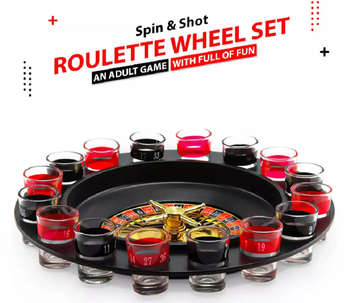 Drinking Game Spin & Shot Drink Roulette Wheel NEW - Image 2
