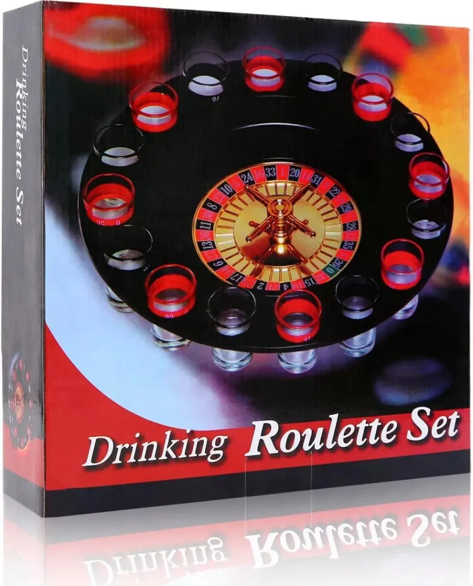 Drinking Game Spin & Shot Drink Roulette Wheel NEW - Image 1