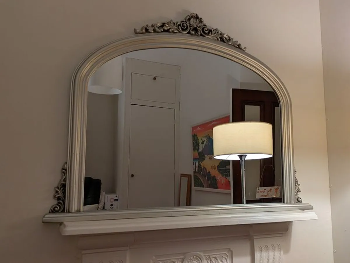Classic Over-mantel Mirror - Silver