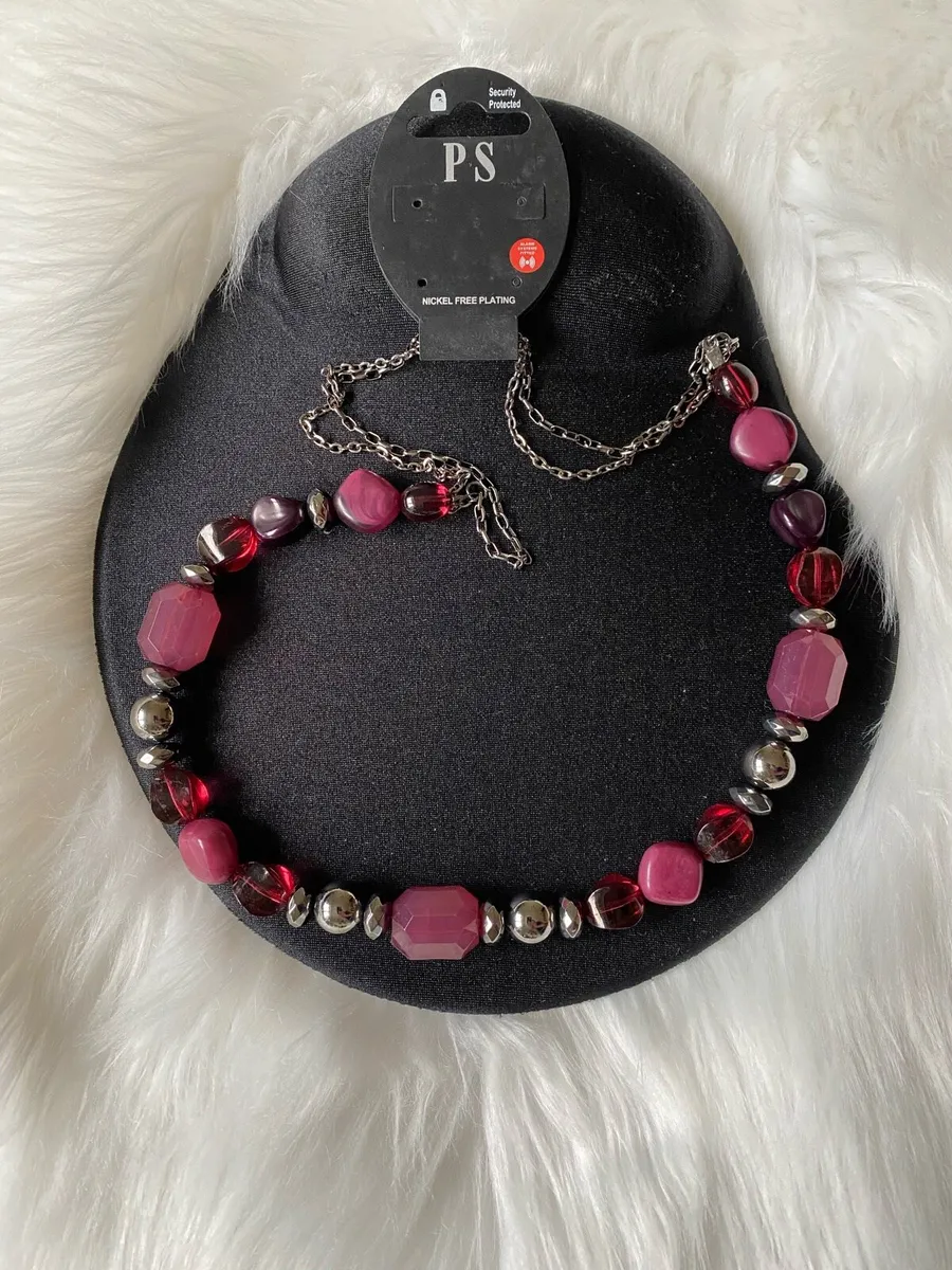Brand New P.S. Purple Pink Silver Necklace - Image 3