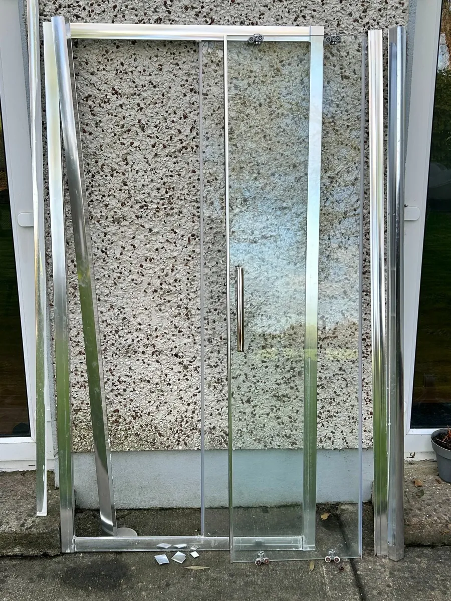 Shower Door - Stainless Steel Glass sliding shower - Image 1