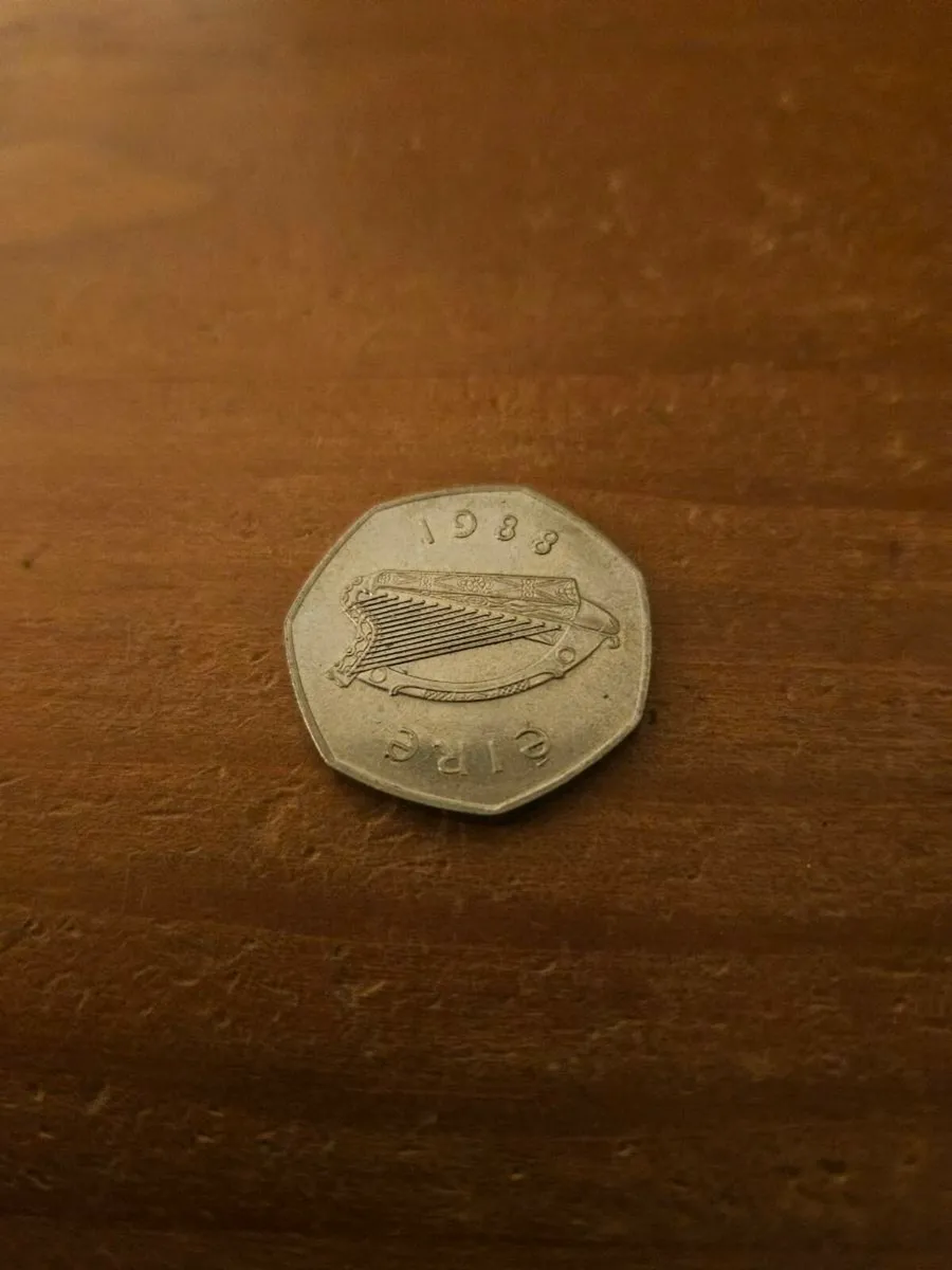 Vintage Irish 50p 1988 Dublin - Image 2