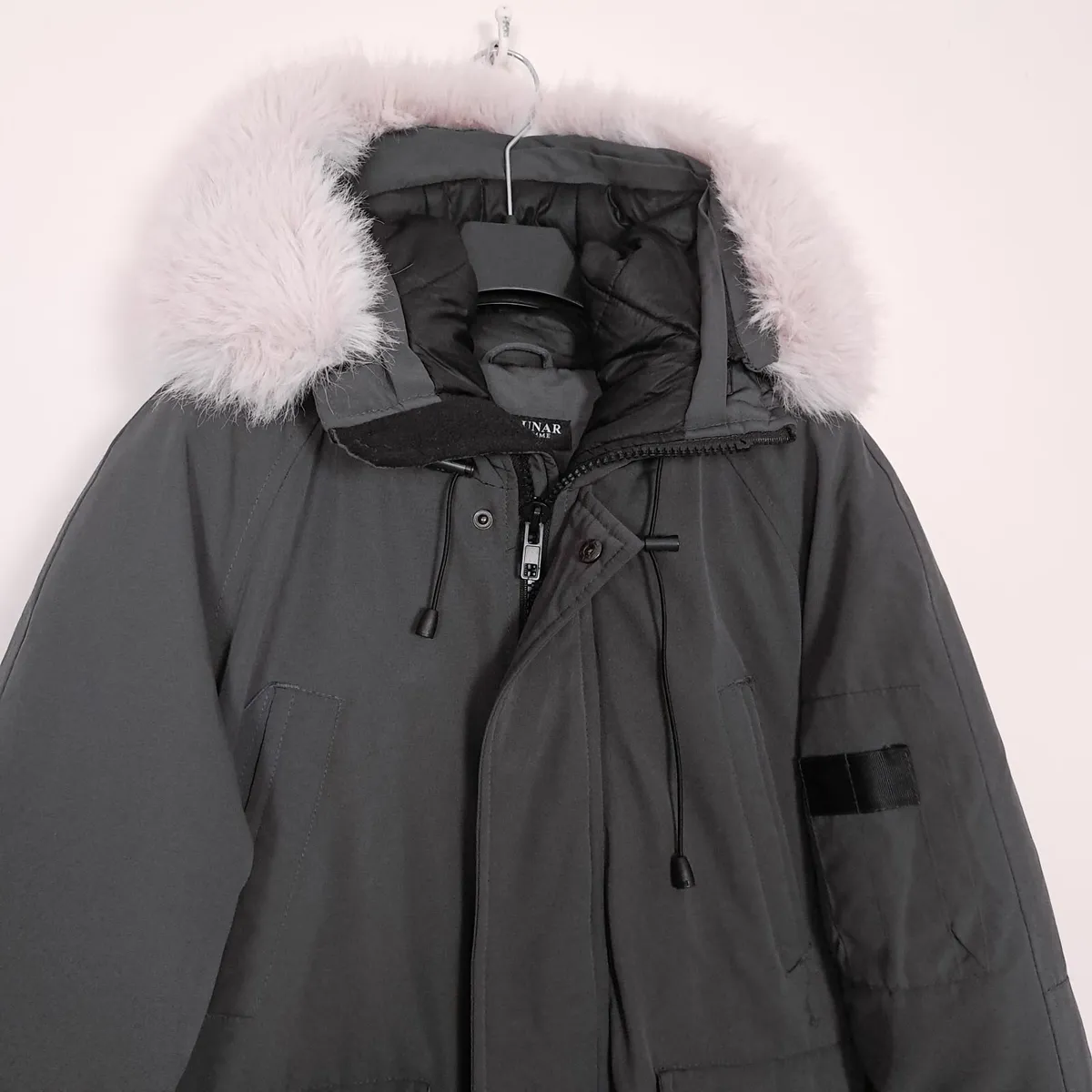 Lunar Homme Charcoal Grey Padded Parka Jacket M - Image 3