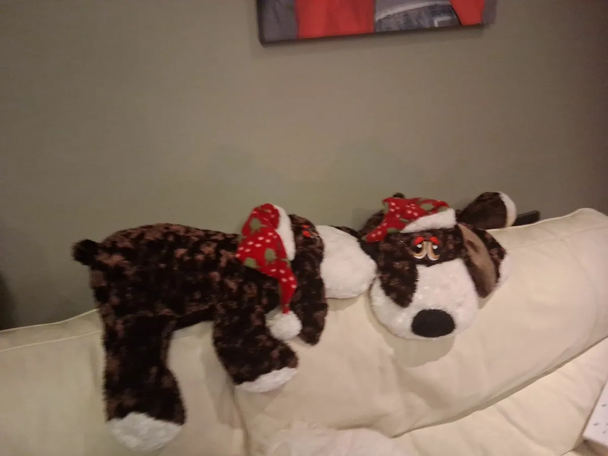 2 large Christmas Dog plush Toys - Image 2
