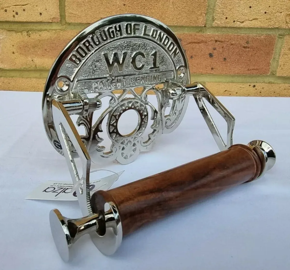 Toilet Roll Holder Nickle Chrome Retro Vintage - Image 1