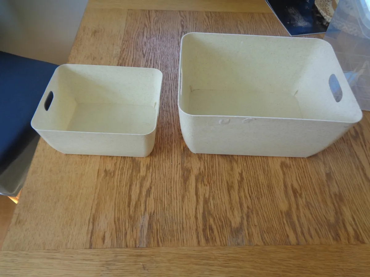 Plastic Storage Containers x 2 for Sale - Image 1