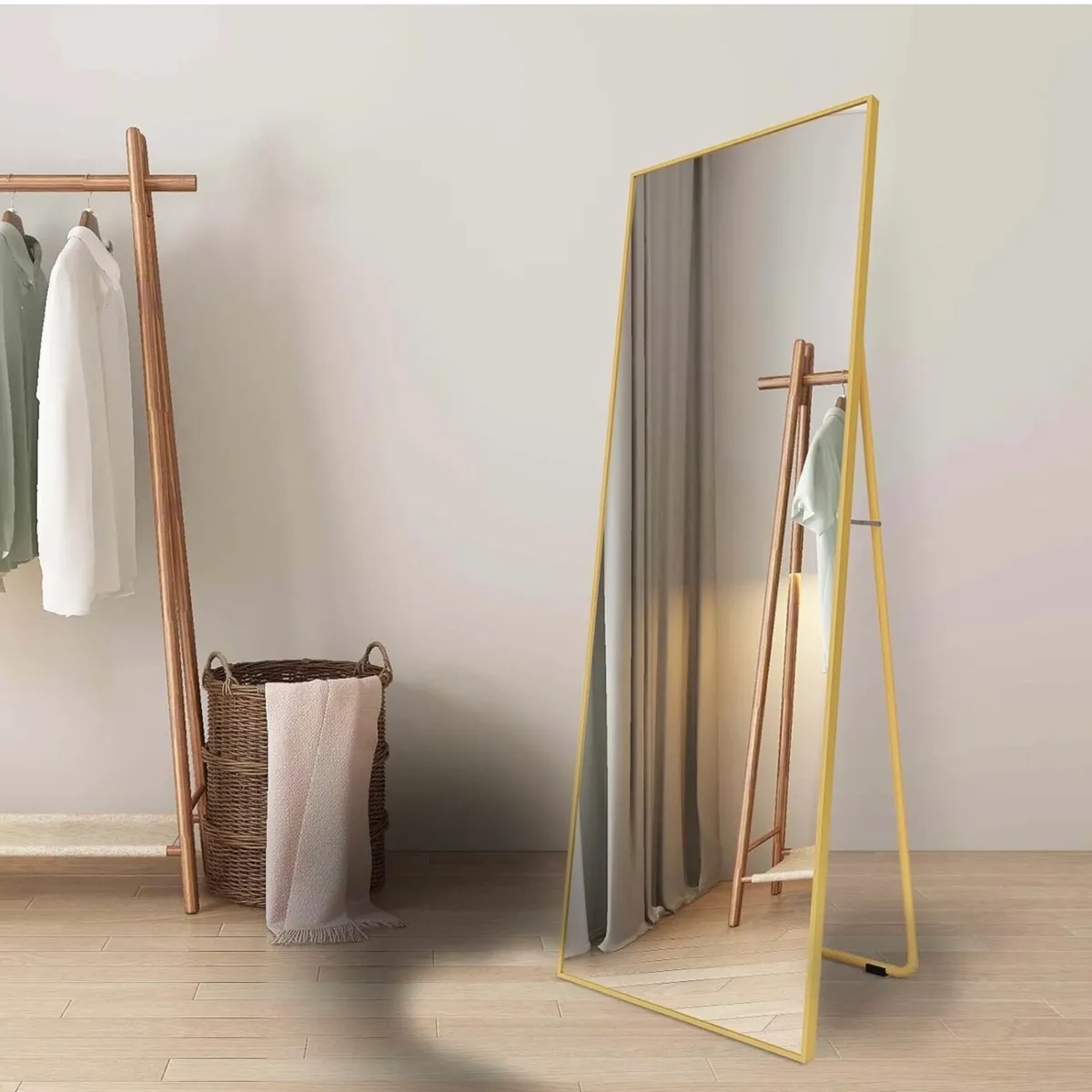 Full Length Mirror 140x50cm - Gold Frame - Image 1