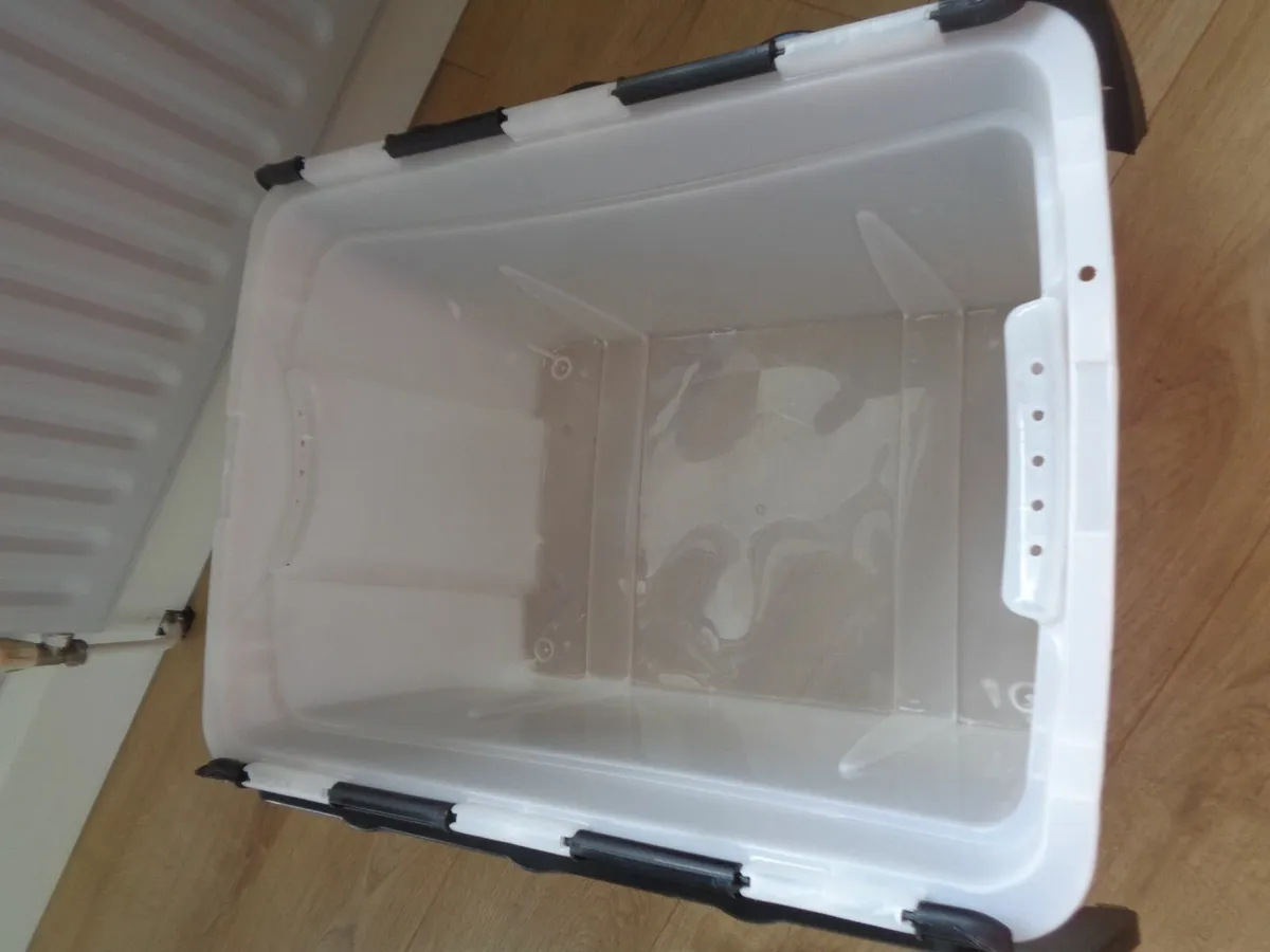 Large Flip Top Storage Tote Container for Sale - Image 2