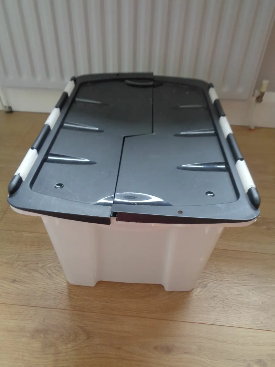 Large Flip Top Storage Tote Container for Sale - Image 4