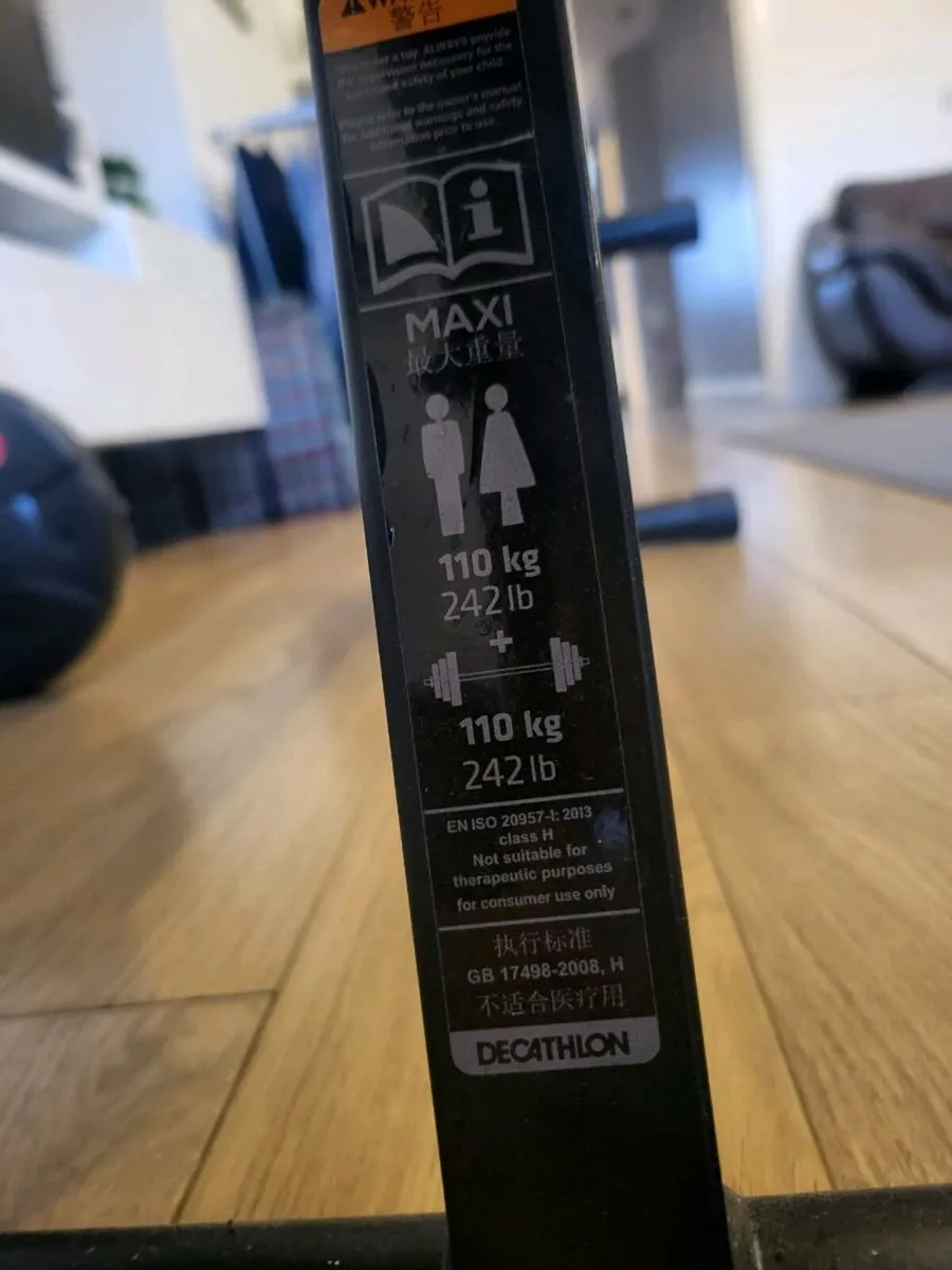 DECATHLON FOLD-DOWN INCLINE WEIGHTS BENCH WITH LEG - Image 4