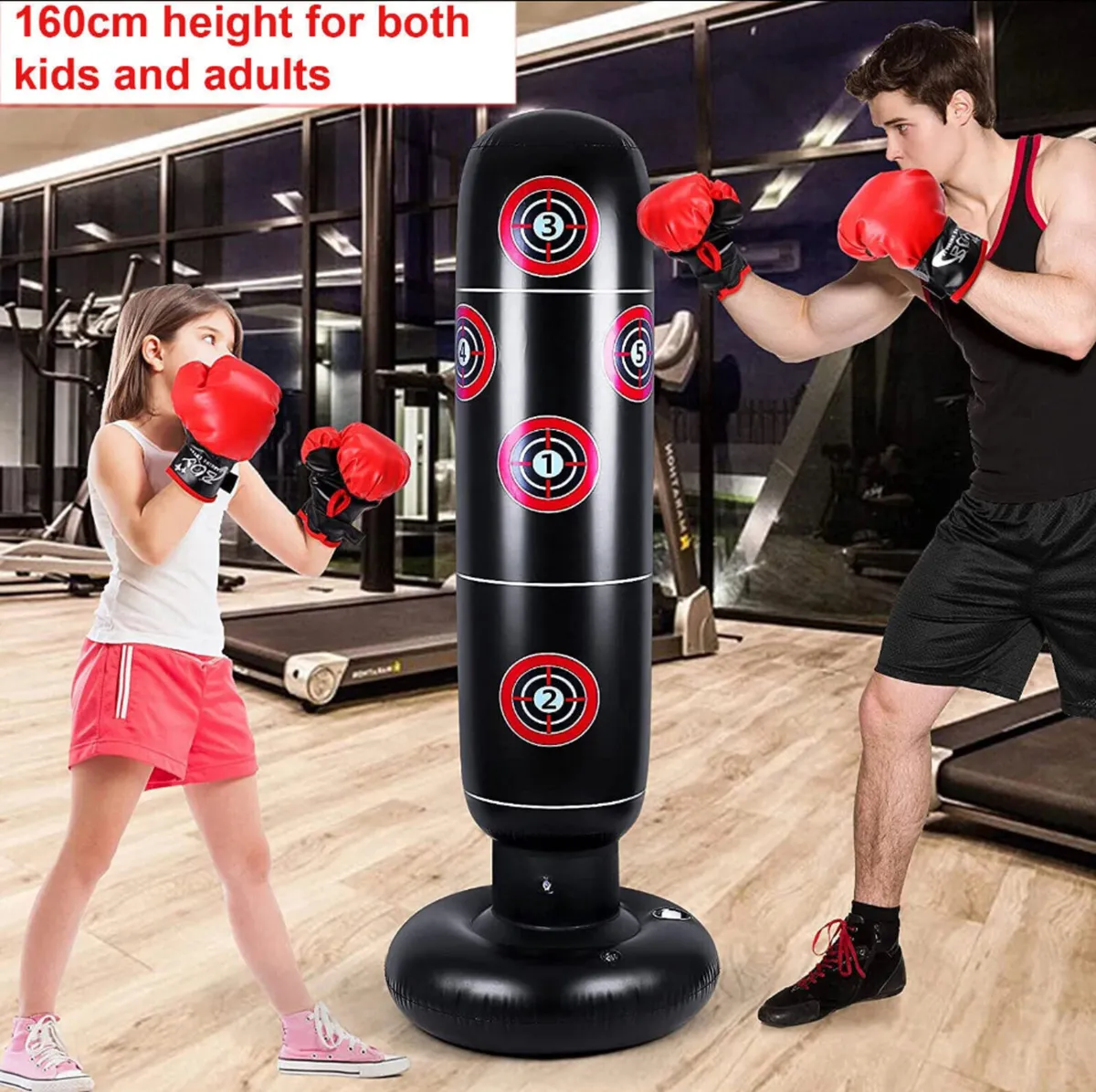 Free Standing Boxing Punch Bag Adults Kids - Image 3