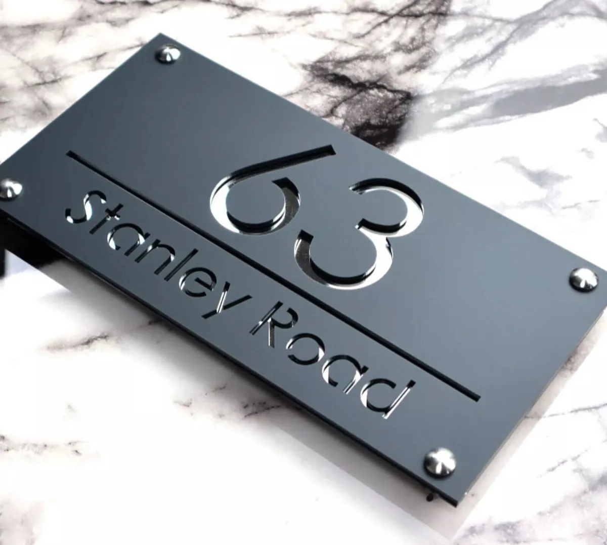 Personalised Address Plaque House Number Sign - Image 1