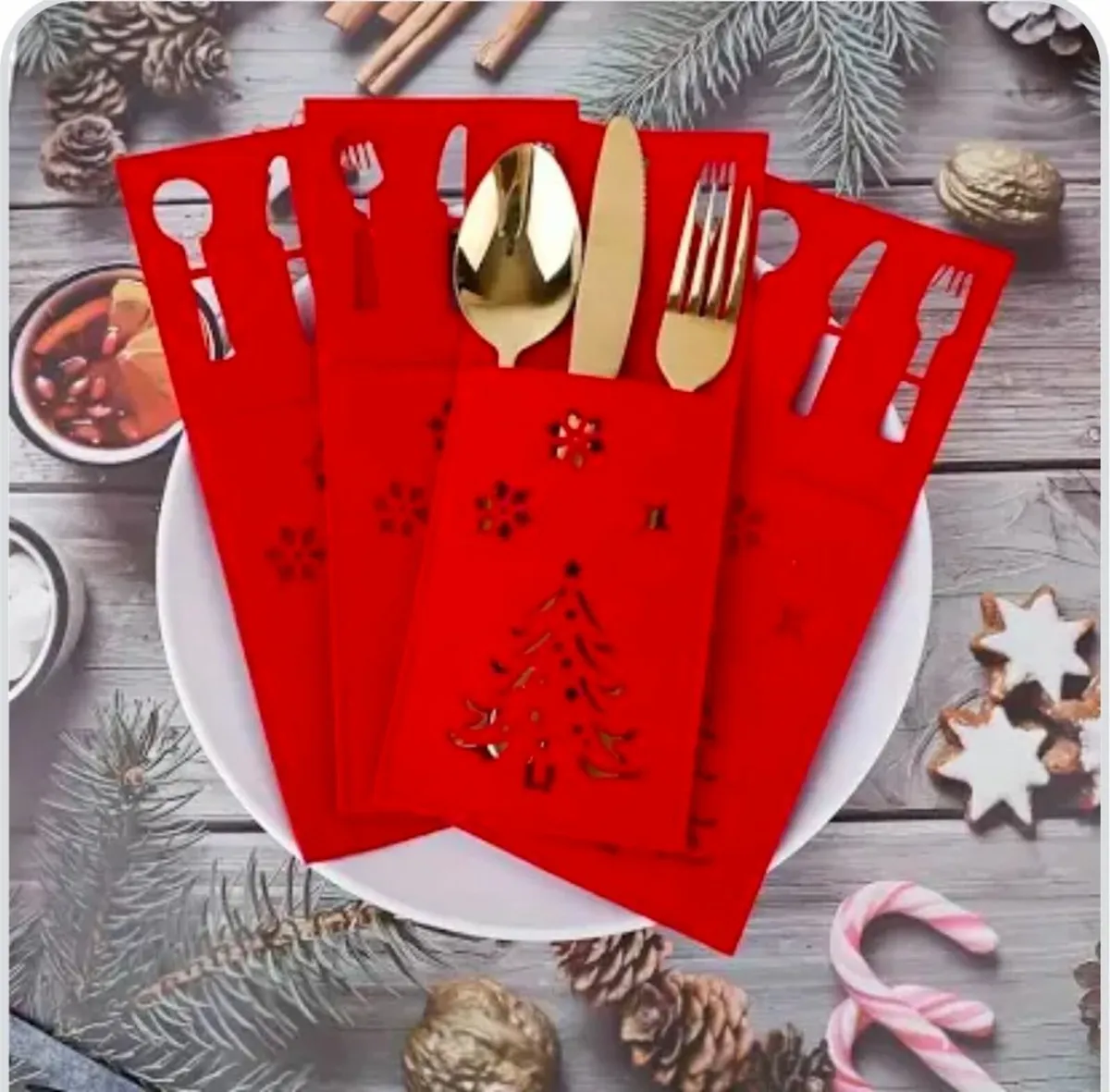 Christmas Cutlery Holders For Xmas - Image 3