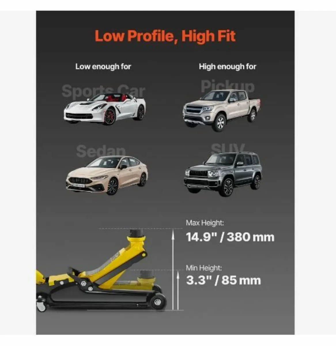 Floor Jack, 2.5 Ton Low Profile Floor Jack - Image 4