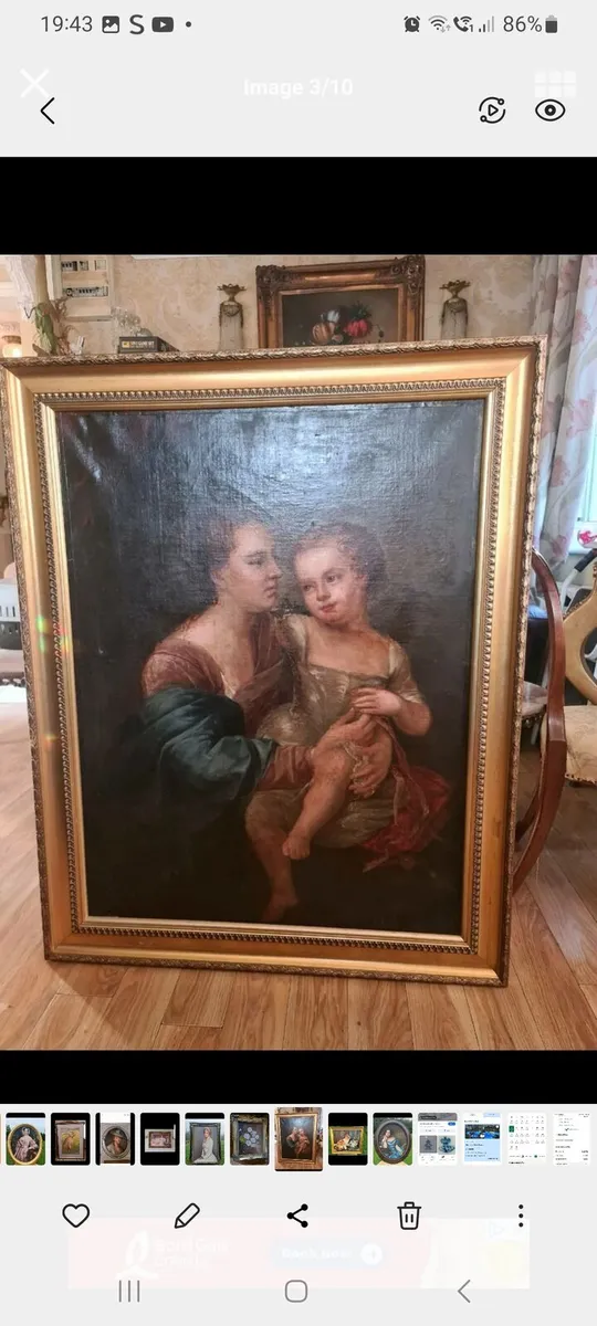 A selection of antique and vintage oil paintings - Image 4