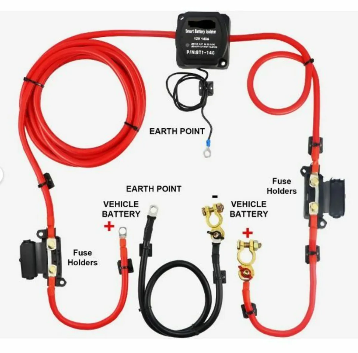 Split Charge Relay Kit, 4mtr 12V, Automatic - Image 1