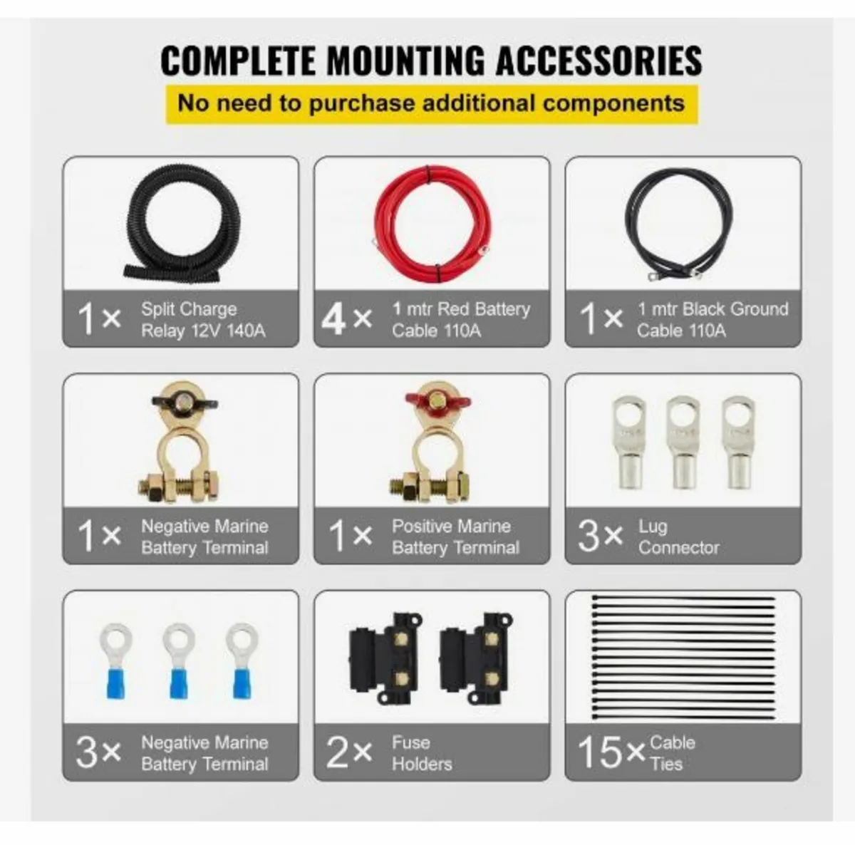 Split Charge Relay Kit, 4mtr 12V, Automatic - Image 3