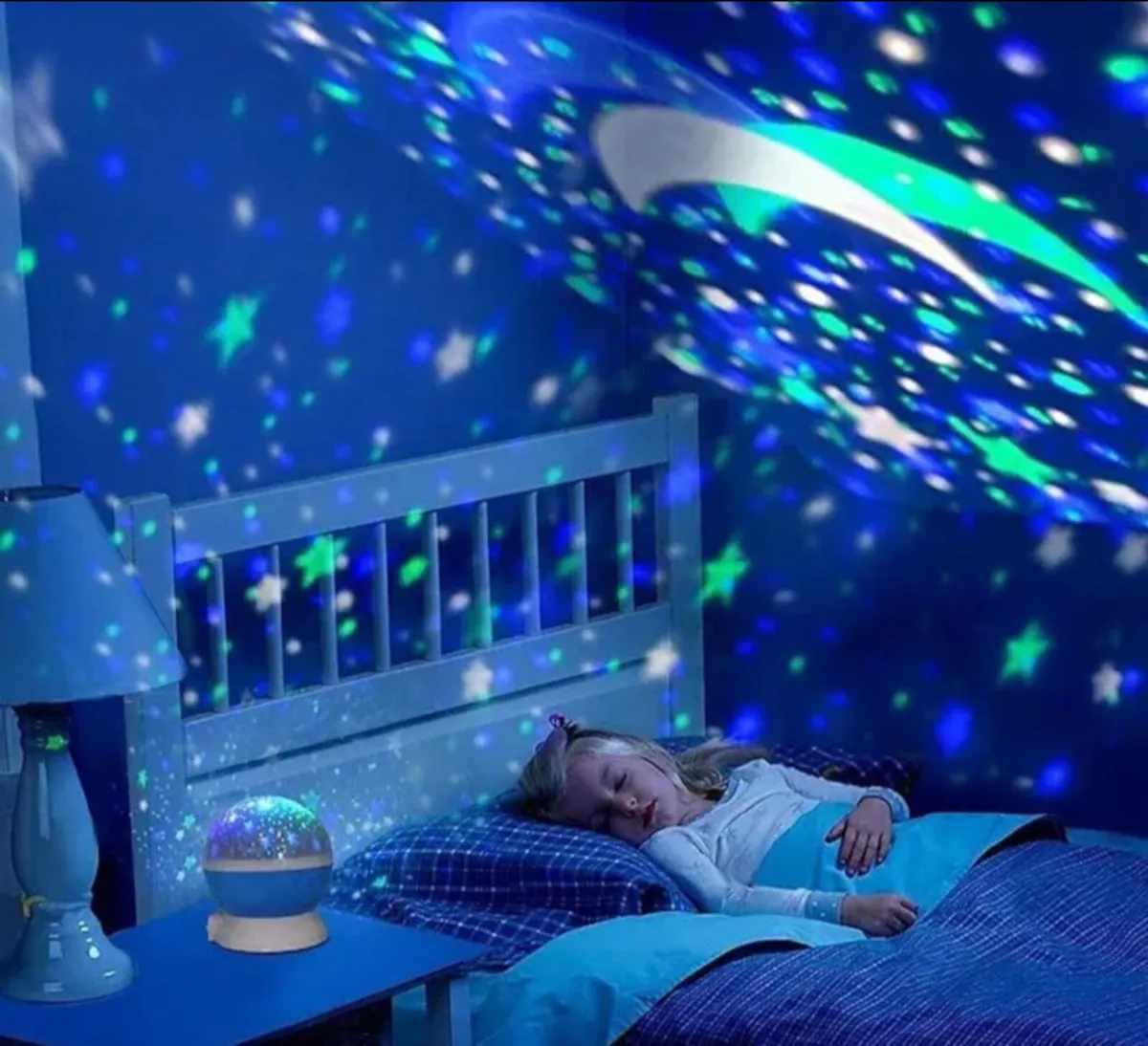 Rotating LED Galaxy Starry Night Light Projector - Image 1