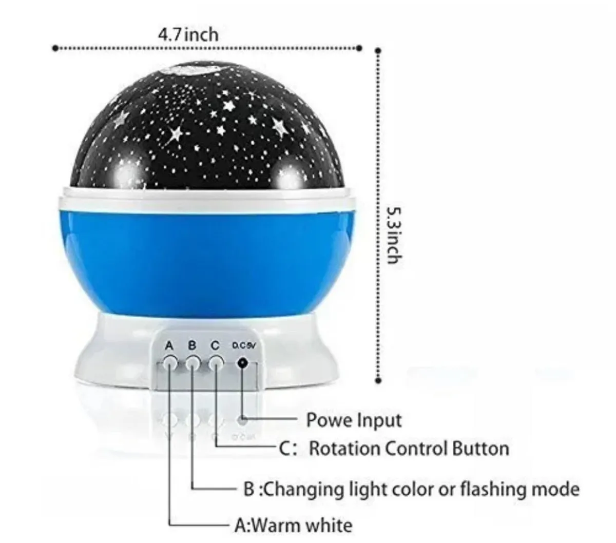Rotating LED Galaxy Starry Night Light Projector - Image 3