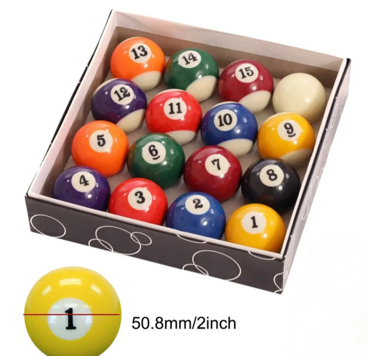 NEW Pool Balls Set 16Pcs Spots And Stripes - Image 1