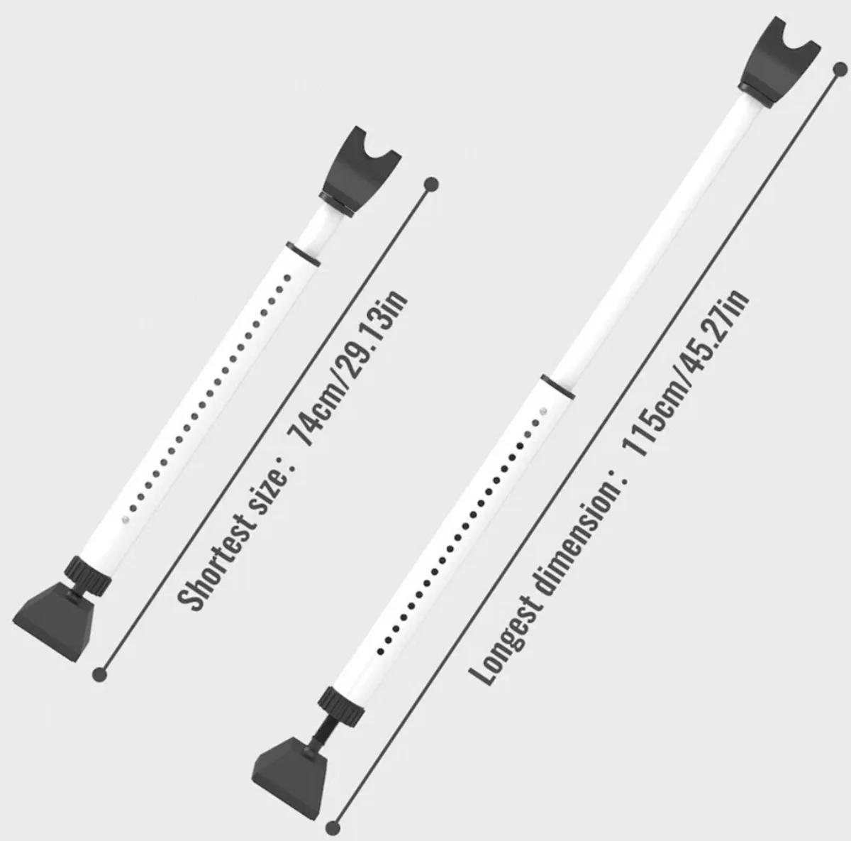 Door / Patio Door Jammer Adjustable Security Bar - Image 2
