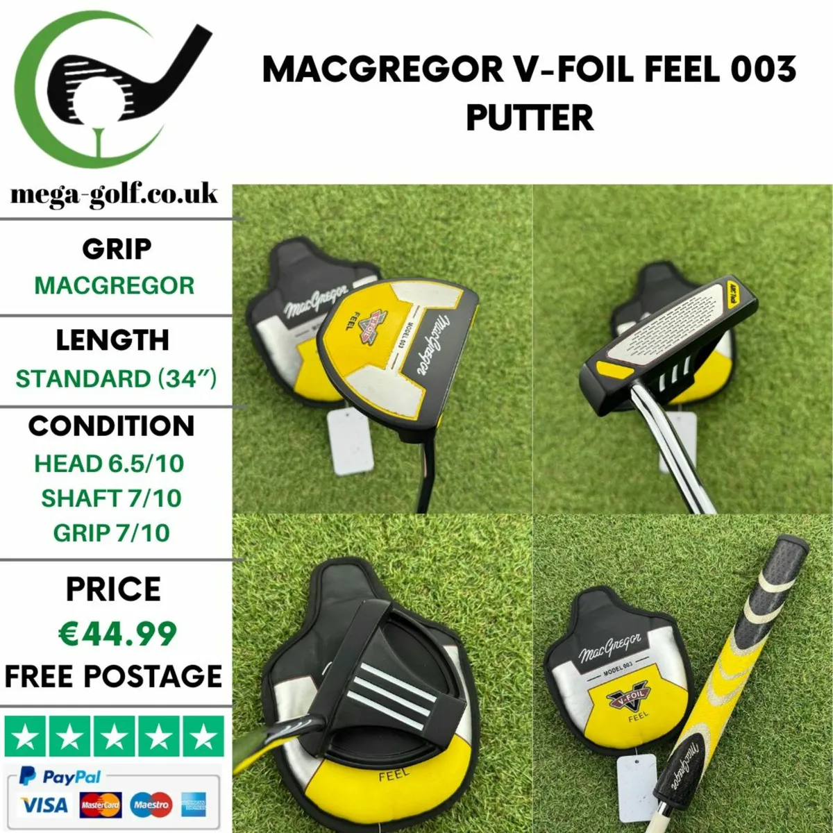 MacGregor V-Foil Feel 003 Putter / 34″ - Image 1