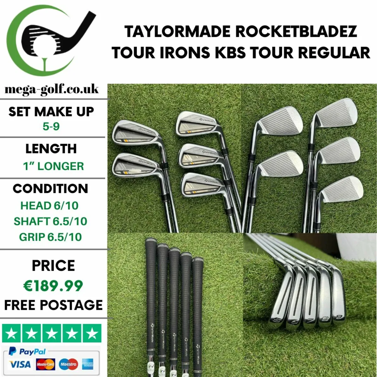 Taylormade Rocketbladez Tour Irons / 5-9 / Regular - Image 1