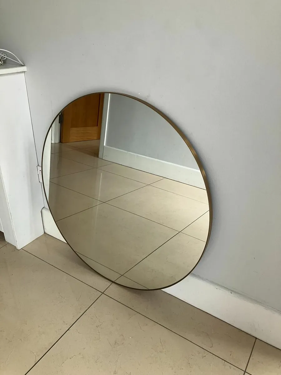 Large Gold Rimmed Circular Mirror Marks & Spencers - Image 2