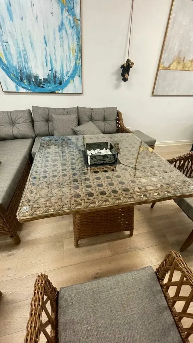 Corner Garden furniture set with firepit - Image 2