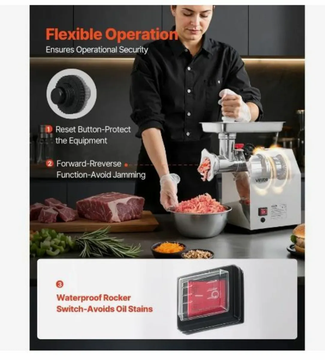 Commercial Electric Meat Grinder - Image 2